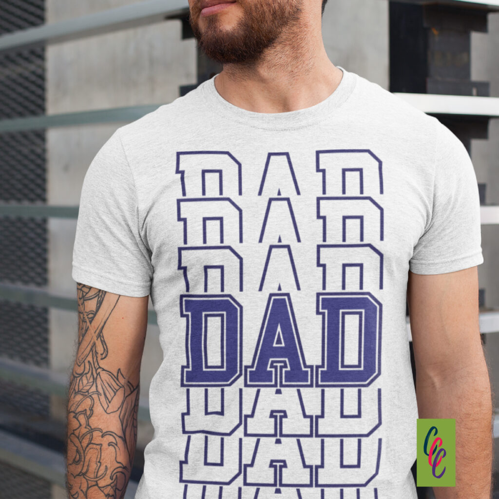 Dad stacked tshirt design