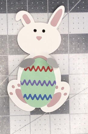finished easter bunny card