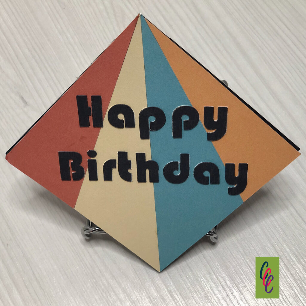 birthday card with print and cut features