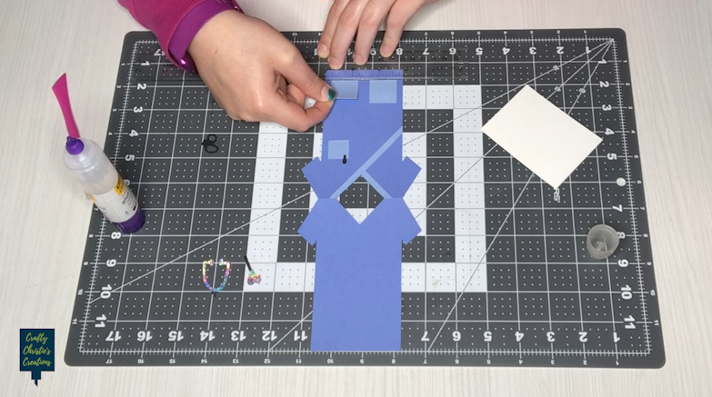 line up the pockets to keep them equally distanced from the outside of the card base