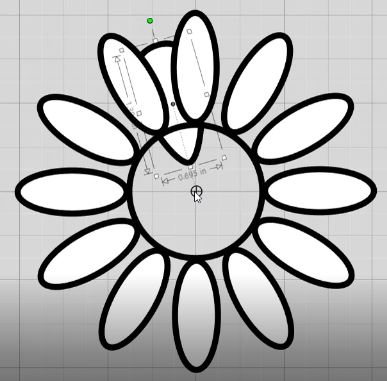 use the send to back command to place the shape behind the flower