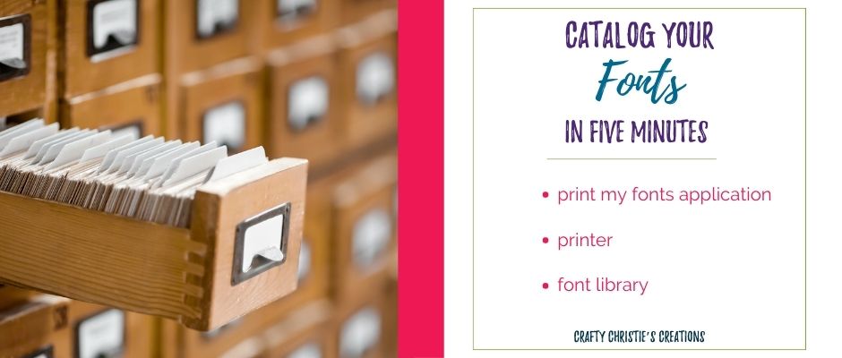 how to catalog your fonts in 5 minutes