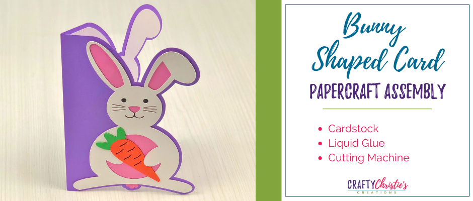 create a bunny shaped card with your silhouette cutting machine