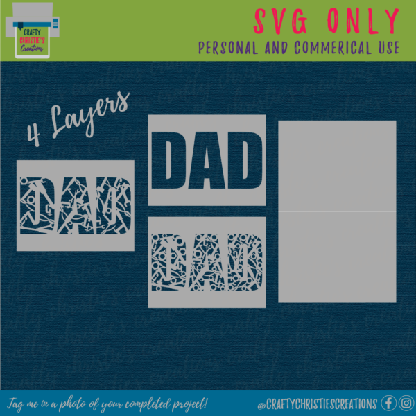 Layered Tools Dad Card file parts