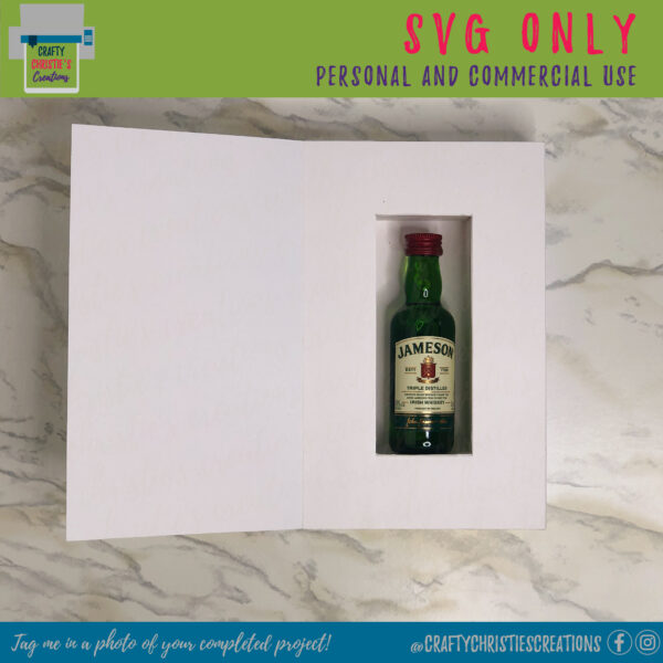 mini alcohols fit inside this blank card template