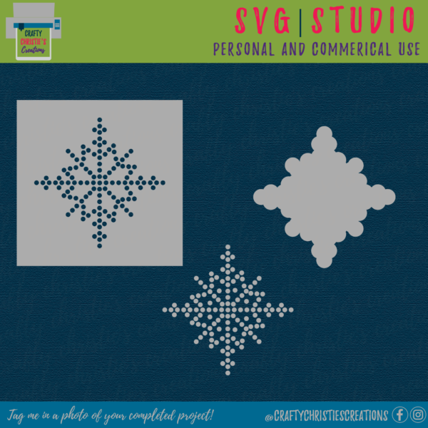 3 layers in the snowflake rhinestone template.