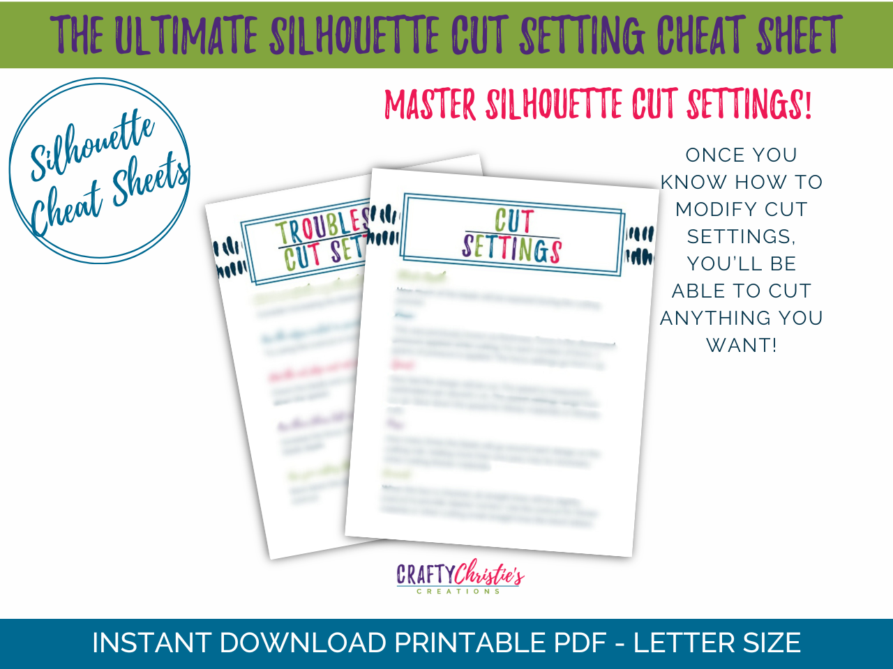 The Ultimate Silhouette Cut Setting Cheat Sheets