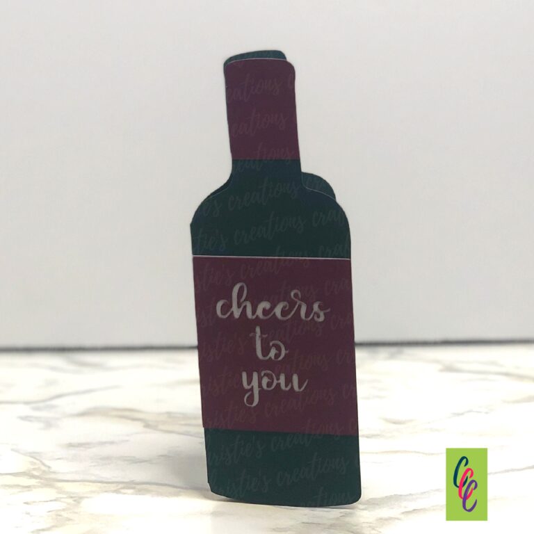 finished wine bottle card